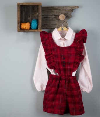 Wholesale Girls 2-Piece Overalls and Shirts Set 6-9Y Timo 1018-T3KDT134237033 - Timo (1)