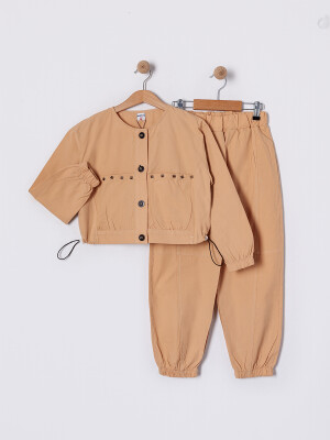 Wholesale Girls 2-Piece Pants Set 11-14Y Pafim 2041-2025Y1060 Salmon Color 