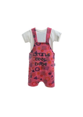 Wholesale Girls 2-Piece Rompers And T-Shirt Set 2-6Y Wogi 1030-WG-2402 Vermilon