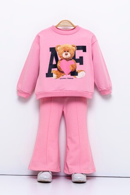 Wholesale Girls 2-Piece Set With Pants 2-5Y Tuffy 1099-560 Pink