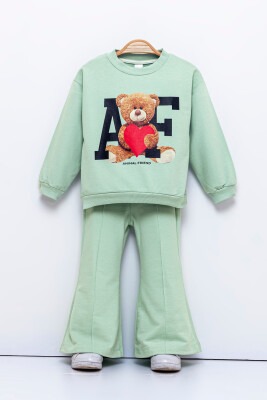 Wholesale Girls 2-Piece Set With Pants 2-5Y Tuffy 1099-560 Water green