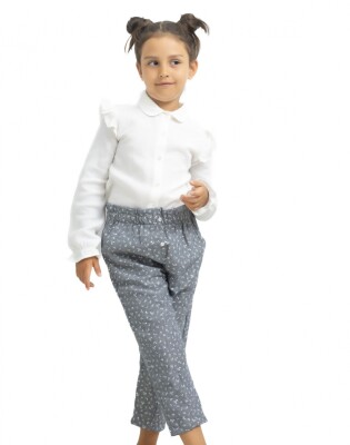 Wholesale Girls 2-Piece Shirt and Pants Set 6-9Y Timo 1018-T3KDT204236133 Ecru