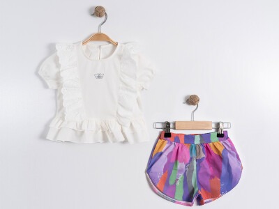 Wholesale Girls 2-Piece Shirt and Shorts Set 2-5Y Tofigo 2013-7352 - Tofigo