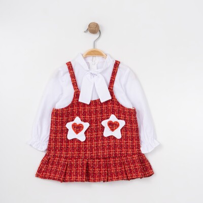 Wholesale Girls 2-Piece Shirts and Dress Set 1-4Y Tofigo 2013-9020 Red