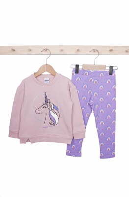 Wholesale Girls 2-Piece Sweatshirts and Leggings Set 3-6Y Elnino 1025-23601 - Elnino