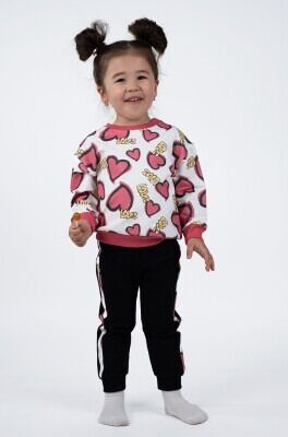 Wholesale Girls 2-Piece Tracksuit Set 1-5Y Serkon Baby&Kids 1084-M0503 Vermilon