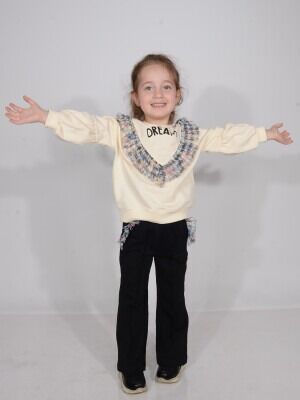 Wholesale Girls 2-Piece Tracksuit Set 1-5Y Serkon Baby&Kids 1084-M0557 - Serkon Baby&Kids