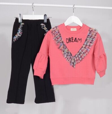 Wholesale Girls 2-Piece Tracksuit Set 1-5Y Serkon Baby&Kids 1084-M0557 Fuschia