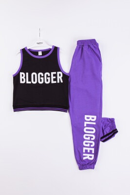 Wholesale Girls 2-Piece Tracksuit Set 10-13Y Tuffy 1099-9658 Black