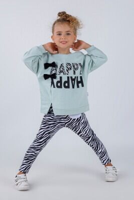 Wholesale Girls 2-Piece Tracksuit Set 2-5Y Tuffy 1099-6559 Nile Green