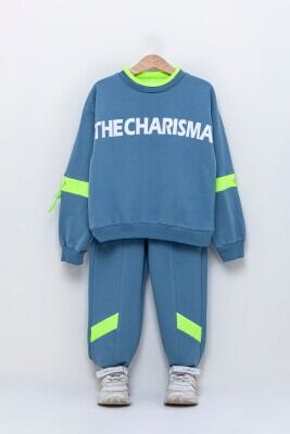 Wholesale Boys 2-Piece Tracksuit Set 6-9Y Tuffy 1099-803 Indigo