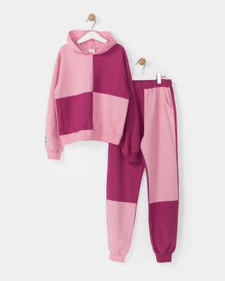 Wholesale Girls 2-Piece Tracksuit Set 7-10Y Miniloox 1054-23827 Soft Plum