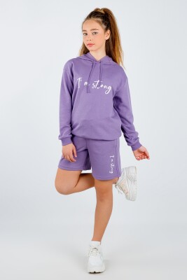 Wholesale Girls 2-Piece Tracksuit Set 8-14Y DMB Boys&Girls 1081-9525 Lilac
