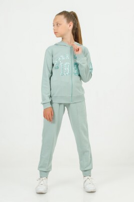 Wholesale Girls 2-Piece Tracksuit Set 9-14Y DMB Boys&Girls 1081-9614 Batik green