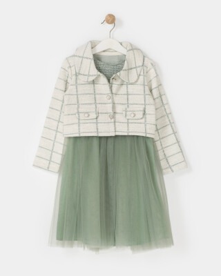 Wholesale Girls 2-Piece Tulle Dress and Jacket Set 1-4Y Bupper Kids 1053-23901 - Bupper Kids