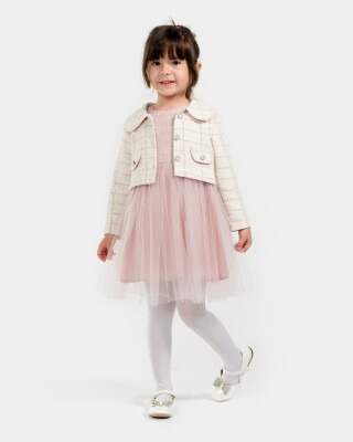 Wholesale Girls 2-Piece Tulle Dress and Jacket Set 1-4Y Bupper Kids 1053-23901 - Bupper Kids (1)