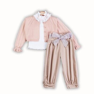 Wholesale Girls 3-Piece Jacket Shirt and Pants Set 2-5Y Gocoland 2008-5122 Blanced Almond
