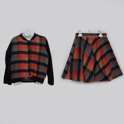 Wholesale Girls 3-Piece Jacket Skirt and Blouse Set 7-10Y Büşra Bebe 1016-23241 Navy 