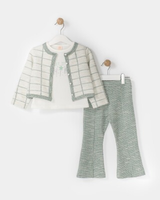 Wholesale Girls 3-Piece Jacket T-Shirt and Pants Set 2-5Y Bupper Kids 1053-23941 - Bupper Kids