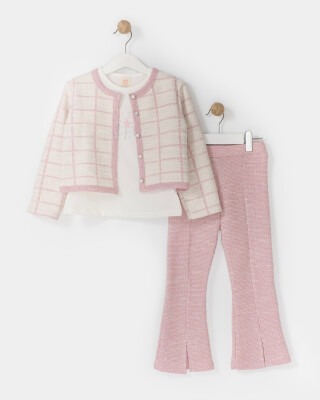 Wholesale Girls 3-Piece Jacket T-Shirt and Pants Set 2-5Y Bupper Kids 1053-23941 - Bupper Kids (1)