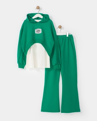 Wholesale Girls 3-Piece Tracksuit Set 7-10Y Miniloox 1054-23803 Benetton