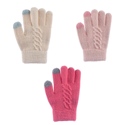 Wholesale Girls 6-Piece Gloves 6-12Y kitti 1085-K2230-04 Mix