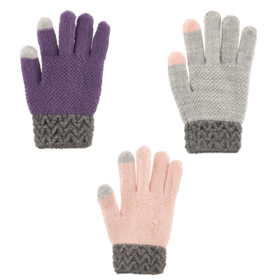 Wholesale Girls 6-Piece Gloves 9-12Y kitti 1085-K23240-03 - kitti