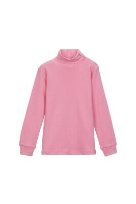 Wholesale Girls Basic Turtleneck Sweater 1-4Y Lovetti 1032-1400 Pink