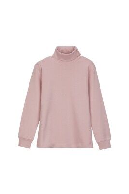 Wholesale Girls Basic Turtleneck Sweater 1-4Y Lovetti 1032-1400 Blanced Almond