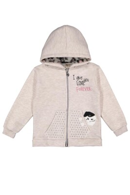 Wholesale Girls Cardigan 1-4Y Divonette 1023-2000-2 Beige