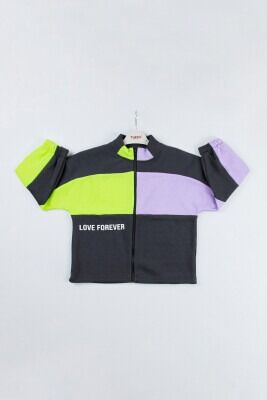 Wholesale Girls Cardigan 10-13Y Tuffy 1099-6156 Anthracite Color