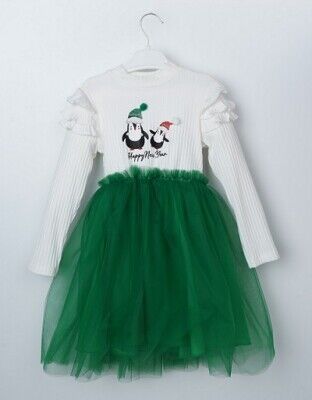 Wholesale Girls Christmas Tulle Dress 3-6Y Büşra Bebe 1016-23252 - Büşra Bebe