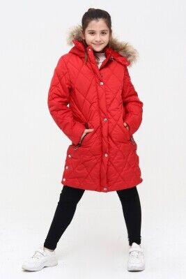 Wholesale Girls Coat 6-14Y Benitto Kids 2007-51261 Red