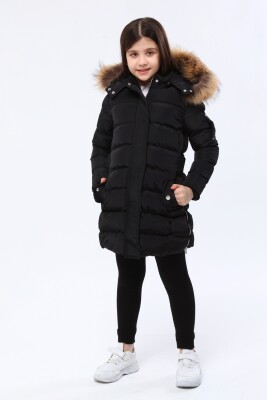 Wholesale Girls Coats 6-14Y Benitto Kids 2007-1249 Black