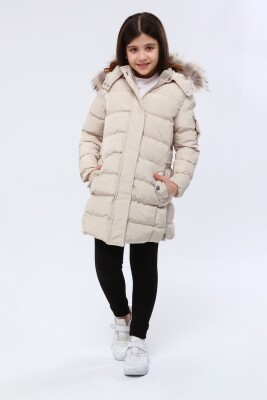 Wholesale Girls Coats 6-14Y Benitto Kids 2007-1249 Beige