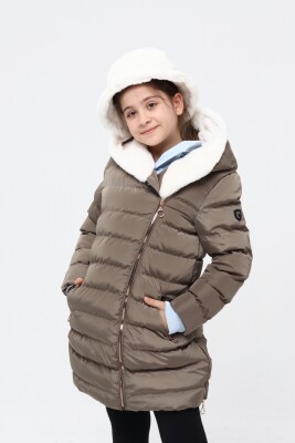 Wholesale Girls Coats 6-14Y Benitto Kids 2007-51219 Khaki