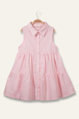 Wholesale Girl's Collar Dress 3-10Y Zeyland 1070-251Z4SUR31 Pink
