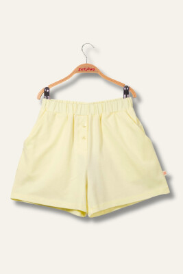 Wholesale Girl's Combed Shorts 3-14Y Zeyland 1070-251Z4SUR07 Yellow