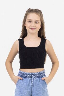 Wholesale Girls Crop Top 9-14Y DMB Boys&Girls 1081-0160 Black