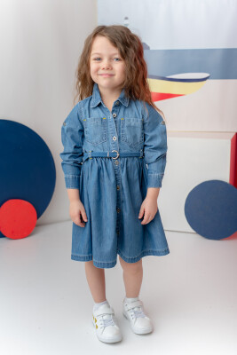 Wholesale Girls Denim Dress 2-10Y Zeyland 1070-251Z4DNM31 - Zeyland