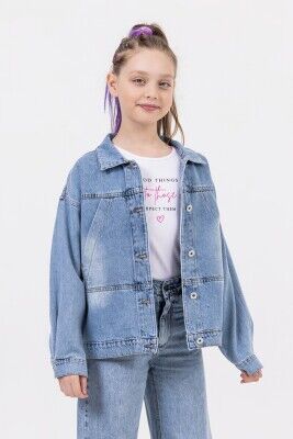 Wholesale Girls Denim Jacket 9-14Y DMB Boys&Girls 1081-9703 - DMB Boys&Girls (1)