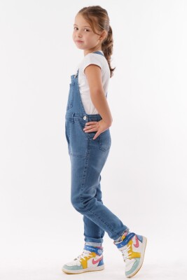 Wholesale Girls Denim Overalls (T-shirt Not Included) 10-13Y Varol Kids 1073-7278 - Varol Kids
