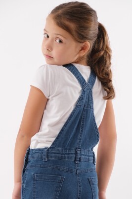 Wholesale Girls Denim Overalls (T-shirt Not Included) 10-13Y Varol Kids 1073-7278 - Varol Kids (1)