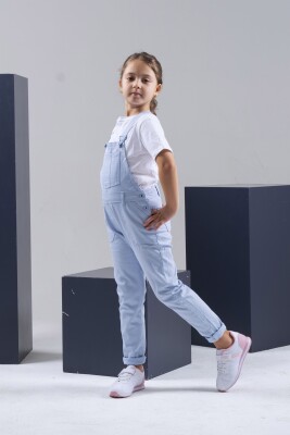Wholesale Girls Denim Overalls (T-shirt Not Included) 10-13Y Varol Kids 1073-7278 Batik blue