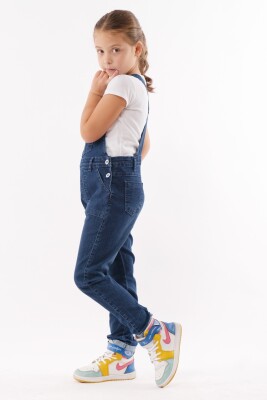 Wholesale Girls Denim Overalls (T-shirt Not Included) 6-9Y Varol Kids 1073-7277 - Varol Kids