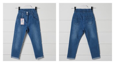 Wholesale Girls Denim Pants 10-13Y Varol Kids 1073-7291 Light Blue