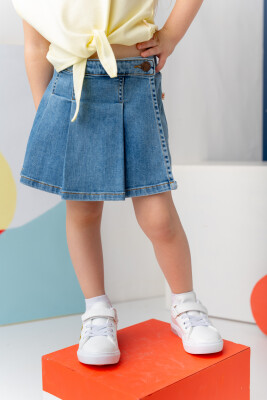 Wholesale Girl's Denim Pleated Skirt 3-14Y Zeyland 1070-251Z4DNM11 - Zeyland