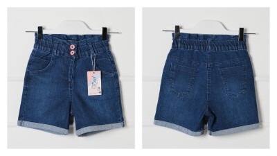 Wholesale Girls Denim Shorts 10-13Y Varol Kids 1073-7289 Blue