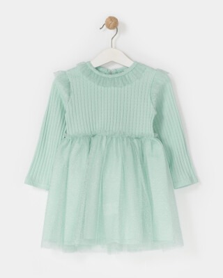 Wholesale Girls Dress 1-4Y Bupper Kids 1053-23944 Mint Green 