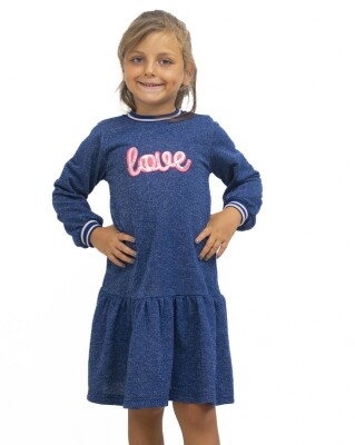 Wholesale Girls Dress 10-13Y Timo 1018-T3KDÜ014236442 Navy 